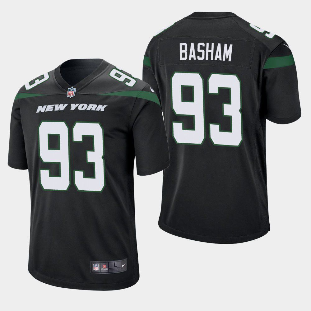 Men New York Jets #93 Tarell Basham Nike Black Game NFL Jersey->new york jets->NFL Jersey